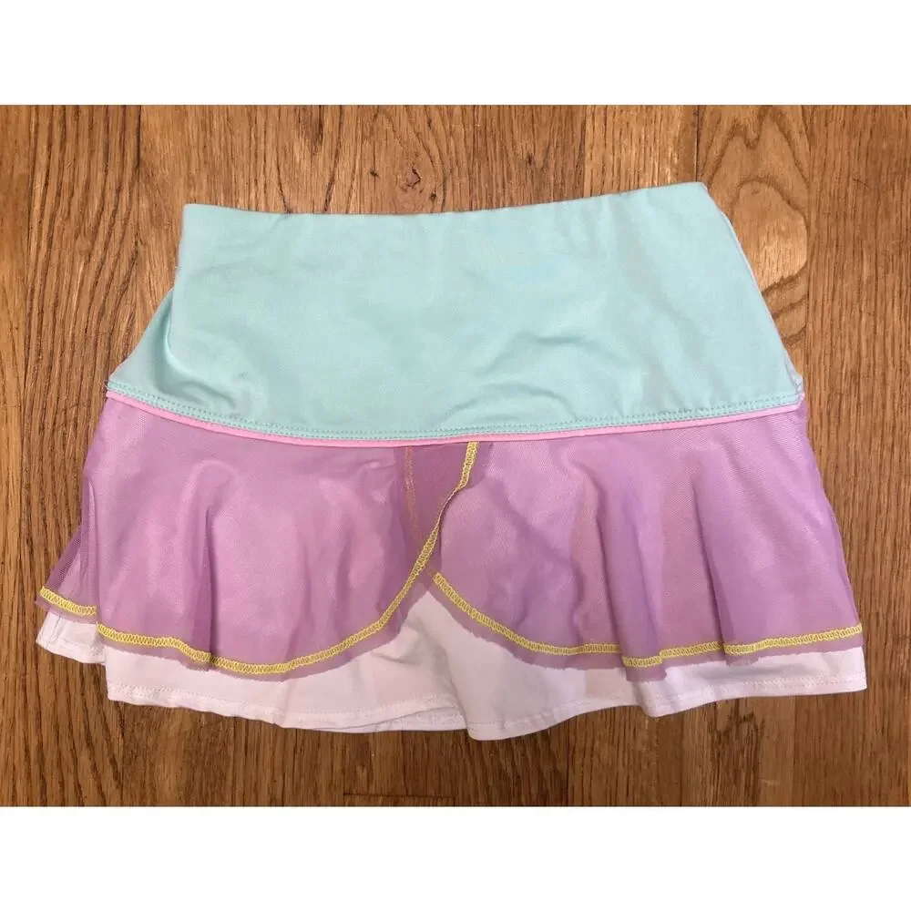 Girls LUCKY IN LOVE Pastel Ruffled / Tiered skirt Skort Size S 7-8 *C7